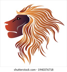 vector de cabeza de león para la empresa. ilustración del vector de la cara del león. icono animal