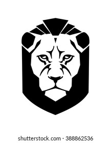 Lion head vector crest