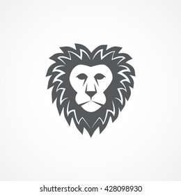 lion head vector flat sign app ui art logo web jpg eps