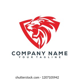 Golden Lion Wings Logo Template Design Stock Vector (Royalty Free ...