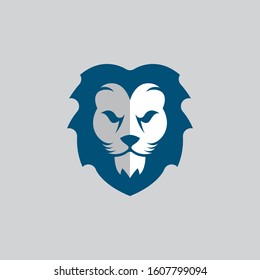 Lion head vector icon illustration