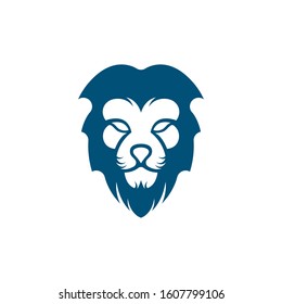 Lion head vector icon illustration