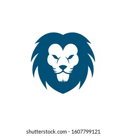 Lion head vector icon illustration