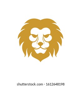 Lion head vector icon illustration