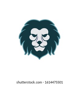 Lion head vector icon illustration