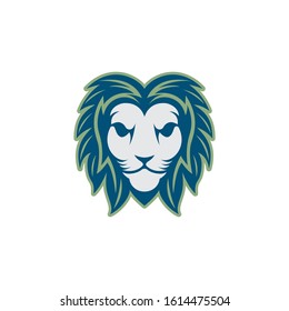 Lion head vector icon illustration
