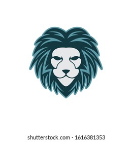 Lion head vector icon illustration