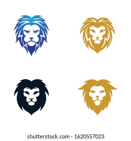 Lion head vector icon illustration