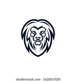 Lion head vector icon illustration