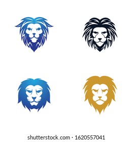 Lion head vector icon illustration