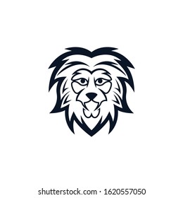 Lion head vector icon illustration