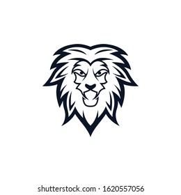 Lion head vector icon illustration