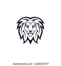 Lion head vector icon illustration