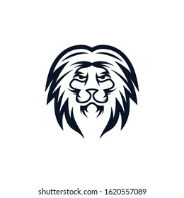 Lion head vector icon illustration