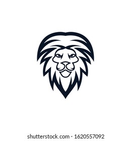 Lion head vector icon illustration