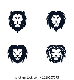 Lion head vector icon illustration