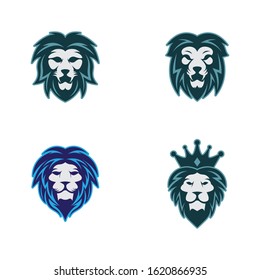 Lion head vector icon illustration