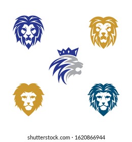 Lion head vector icon illustration