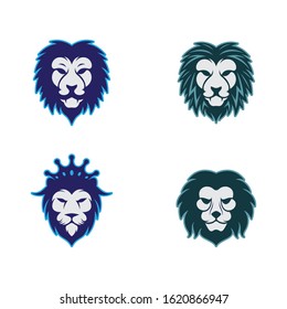 Lion head vector icon illustration