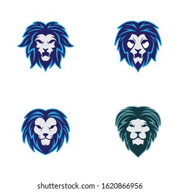 Lion head vector icon illustration