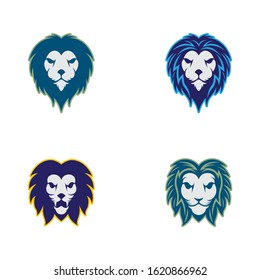 Lion head vector icon illustration