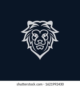 Lion head vector icon illustration