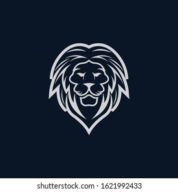 Lion head vector icon illustration