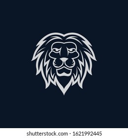 Lion head vector icon illustration