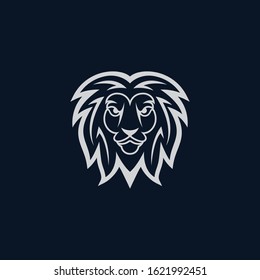 Lion head vector icon illustration