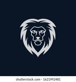 Lion head vector icon illustration