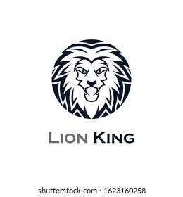 Lion head vector icon illustration