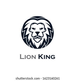 Lion head vector icon illustration