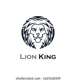 Lion head vector icon illustration