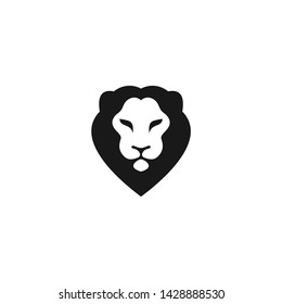 lion head vector icon logo design