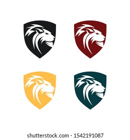Lion Head Vector Icon Logo Template