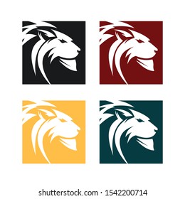 Lion Head Vector Icon Logo Template