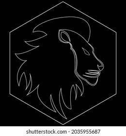 Lion head vector icon logo