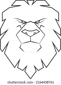 Lion head vector icon symbol