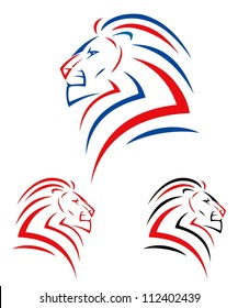 Lion head - vector illustration