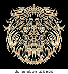 Lion head (vector illustration)