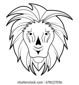 Lion head, vector illustration