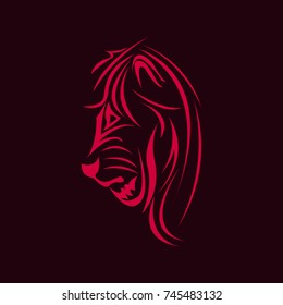 lion head vector illustration