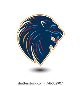 lion head with vector illustration