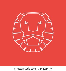 Lion Head. Vector, Illustration