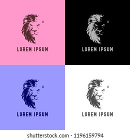 lion head vector illustration art, for t shirt designs and branding