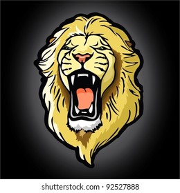 lion head - vector illustration background