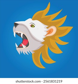lion head vector illustration clean and unique design latest 2025