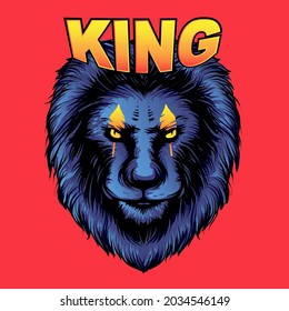 LION HEAD VECTOR ILLUSTRATION DESIGN