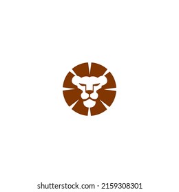 Lion head vector illustration for an icon, symbol or logo. lion flat logo