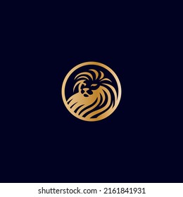 Lion head vector illustration for an icon, symbol or logo. lion flat logo